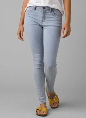 PRANA Women's Soma Skinny Jeans Size 0 25x30 Light Wash Blue Stretch NWT